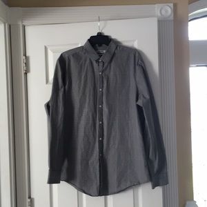 DKNY Slim fit gray long sleeve men’s shirt